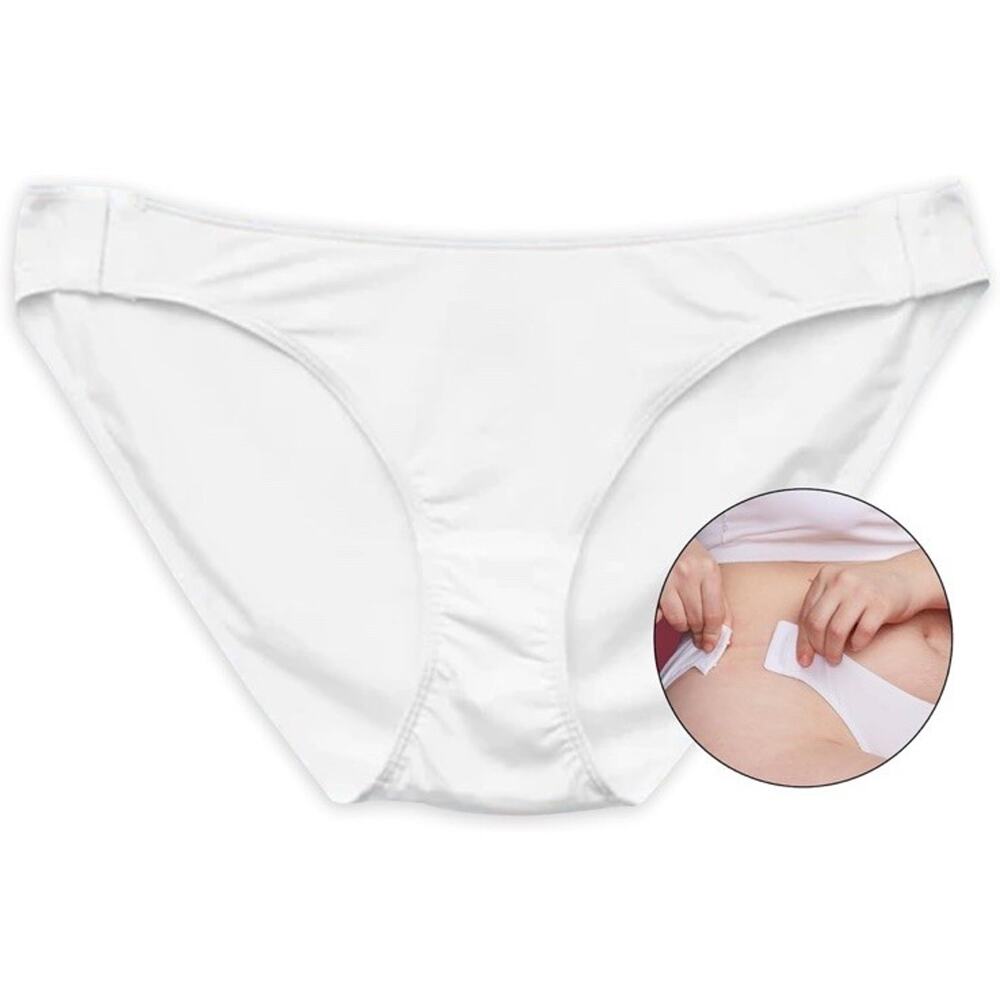 Slick Chicks Brief Panty Side-Fastening Adaptive Size Medium 2 Pack‎ Black White